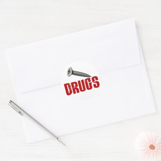 Schraubendrogen Runder Aufkleber (Umschlag)