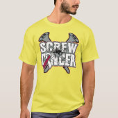 Schraubenkopf und Nackenkrebs T-Shirt (Vorderseite)