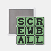 Schraubenkugel, Art der Pitch oder Komödie Magnet (Vorderseite/Rückseite)