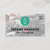 Schraubenschlüssel | Auto | Motor Bay | QR-Code Visitenkarte (Vorderseite)