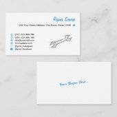 Schraubenschlüssel, handgezogen. Reparaturservice, Visitenkarte (Vorne/Hinten)