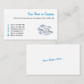 Schraubenschlüssel, handgezogen. Reparaturservice, Visitenkarte (Vorne/Hinten)