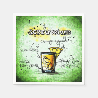 Schraubenzieher-Getränk-Rezept Serviette