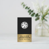 Schraubenzieher | Gold Metallic Visitenkarte (Stehend Vorderseite)