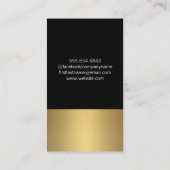 Schraubenzieher | Gold Metallic Visitenkarte (Rückseite)