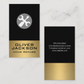 Schraubenzieher | Gold Metallic Visitenkarte (Vorne/Hinten)