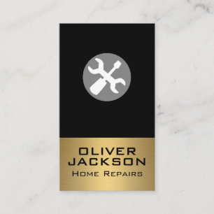 Schraubenzieher   Gold Metallic Visitenkarte