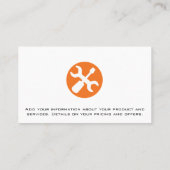 Schraubenzieher | Holz Visitenkarte (Rückseite)