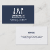 Schraubenzieher Kabelschneider Handyman Services Visitenkarte (Vorne/Hinten)
