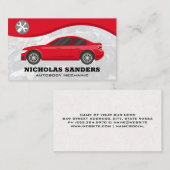 Schraubenzieher und Schraubenschlüssel | Roter Wag Visitenkarte (Vorne/Hinten)