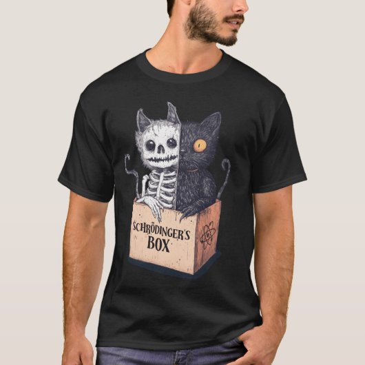 Schrdingers Cat funny T-Shirt (Vorderseite)