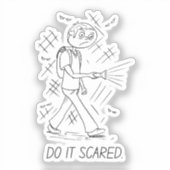 Schrecken - Courage Sticker (Vorderseite)