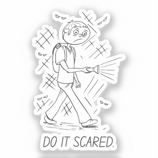 Schrecken - Courage Sticker (Vorderseite)