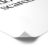 Schrecken - Minimalistisches Motivierend Poster (Ecke)