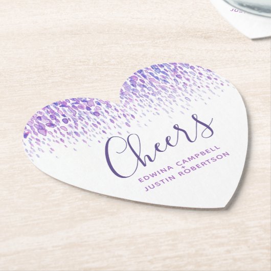 Schrecken Sie lila, moderne Aquarellabstriche Untersetzer (angewinkelt)