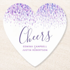 Schrecken Sie lila, moderne Aquarellabstriche Untersetzer