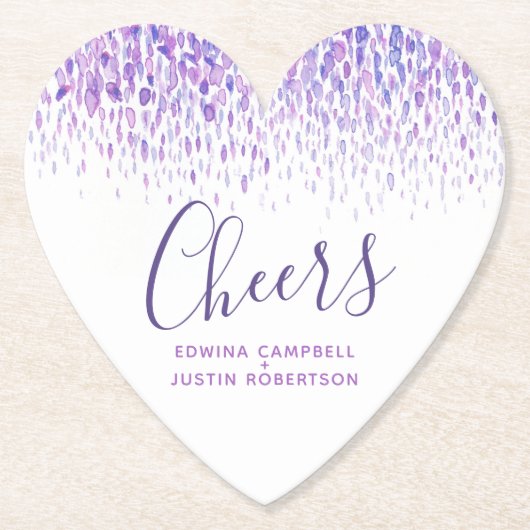 Schrecken Sie lila, moderne Aquarellabstriche Untersetzer (Vorderseite)