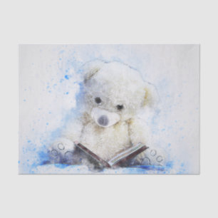 Schrecklich Niedlicher Teddybär Reading Seidenpapier