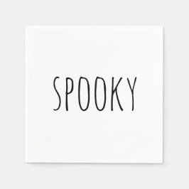 Schrecklich. Niedliches Typografie-Halloween-Party Serviette