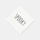 Schrecklich. Niedliches Typografie-Halloween-Party Serviette (Ecke)