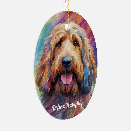 Schrecklich oder nett! Funny Definieren naughty Pe Keramik Ornament (Rechts)