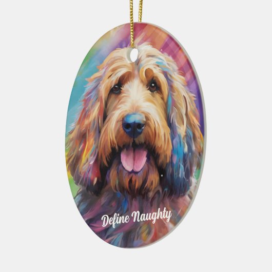 Schrecklich oder nett! Funny Definieren naughty Pe Keramik Ornament (Links)