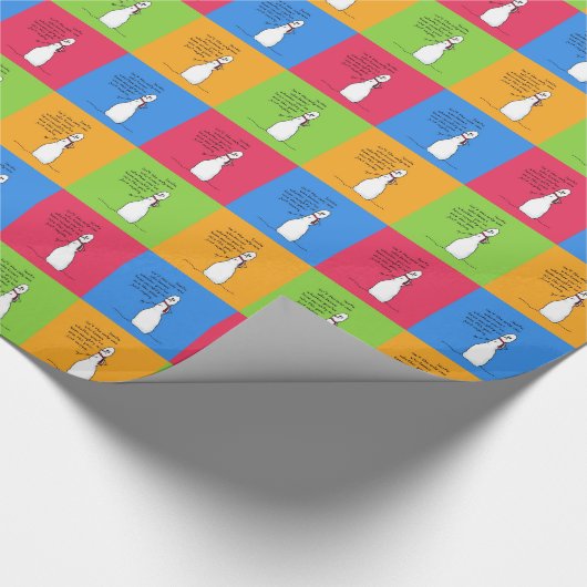 Schrecklich oder nett? Sarcastic Snowman Geschenkpapier (Ecke)