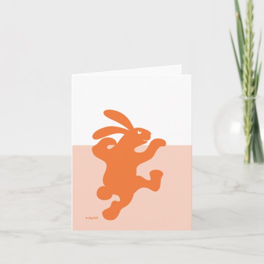 Schrecklich orange Kaninchen! Karte (Vorderseite)