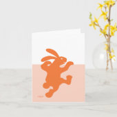 Schrecklich orange Kaninchen! Karte (Gelbe Blume)