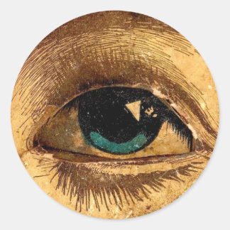 Schrecklich seltsamer Augen, der dich anschaut Runder Aufkleber