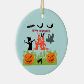 Schrecklich zauberhaftes Halloween Keramik Ornament (Rechts)
