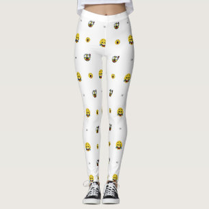 Schreckliche Augenausdrücke auf lustige Weise Leggings