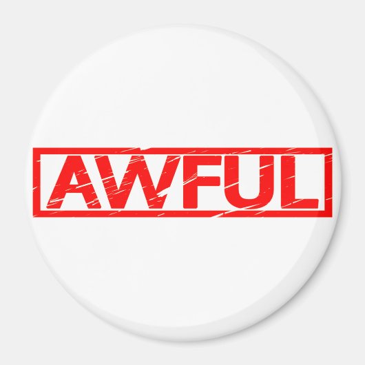 Schreckliche Briefmarke Magnet (Vorne)