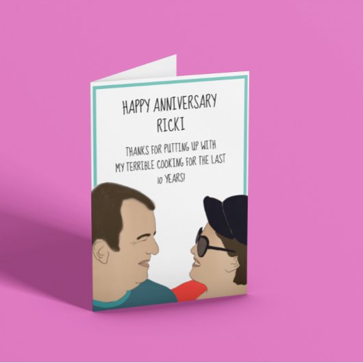 Schreckliche Cooking Funny Anniversary Card Karte