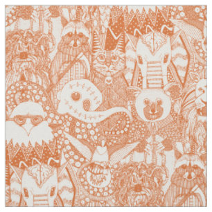 schreckliche Freunde orange Stoff