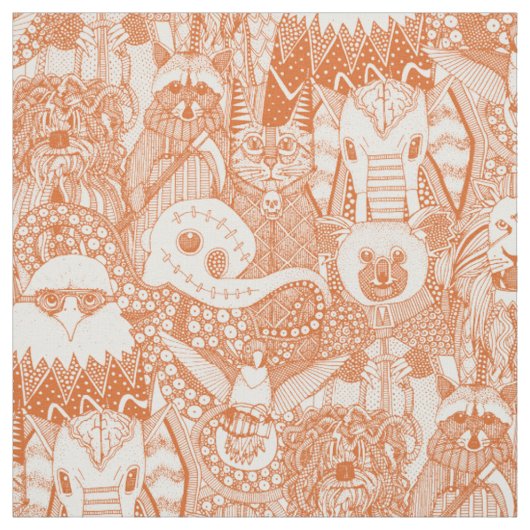 schreckliche Freunde orange Stoff (Muster)