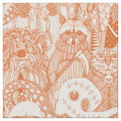 schreckliche Freunde orange Stoff (Nahaufnahme)