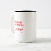 Schreckliche Idee Zweifarbige Tasse (Vorderseite Links)