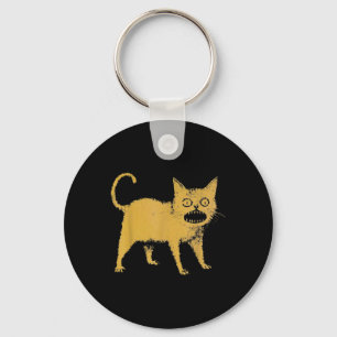 Schreckliche japanische Katze Funny Schlüsselanhänger