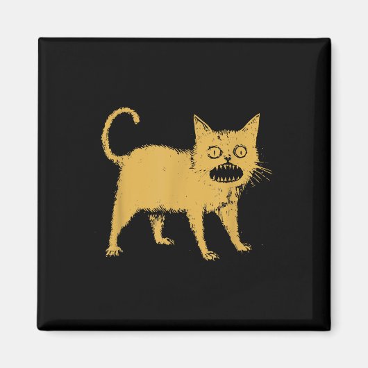 Schreckliche japanische Katze Magnet (Vorne)