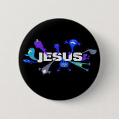 Schreckliche Jesus-Nächte Button (Vorderseite)