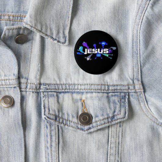 Schreckliche Jesus-Nächte Button (Beispiel)