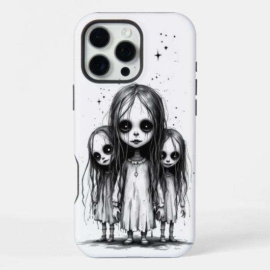 Schreckliche Mädchen iPhone Hülle (Rückseite)