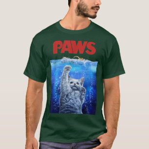 Schreckliche Monster White Cat Attack Schwimmer T-Shirt