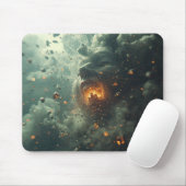 Schreckliche Szene mit einer Person, die heiße Lav Mousepad (Mit Mouse)