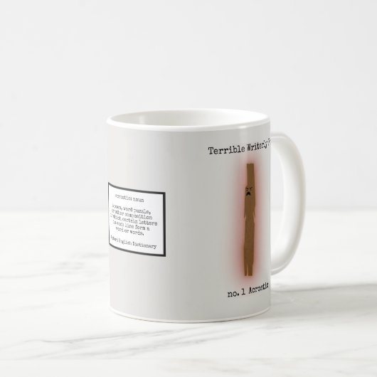 Schreckliche Writerly Wortspiele Kaffeetasse (VorderseiteRechts)