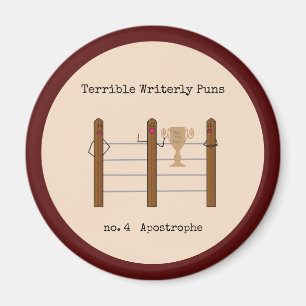 Schreckliche Writerly Wortspiele Magnet