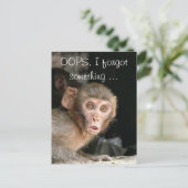 Schrecklicher Affe mit Großaugenkarte Postkarte (Stehend Vorderseite)