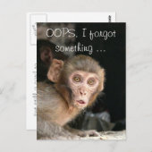 Schrecklicher Affe mit Großaugenkarte Postkarte (Vorne/Hinten)