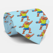 Schrecklicher brauner Bär darstellend ein Discus Krawatte (Gerollt)